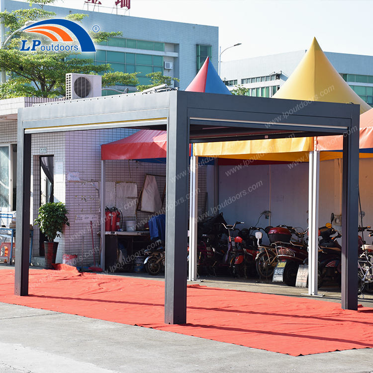 Snowproof Aluminum Frame Free Standing Garden Louvered Pergola For Outdoor Party Event in USA