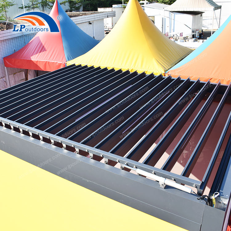 Snowproof Aluminum Frame Free Standing Garden Louvered Pergola For Outdoor Party Event in USA