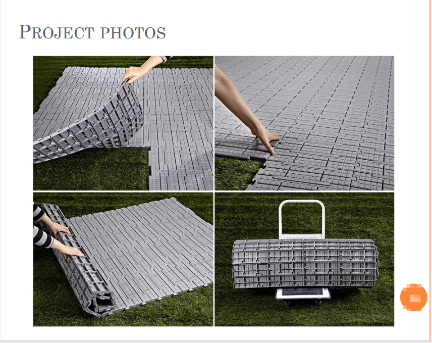 Hot Sale Adjustable Waterproof Plastic Floor for Outdoor Trade Show Party Event