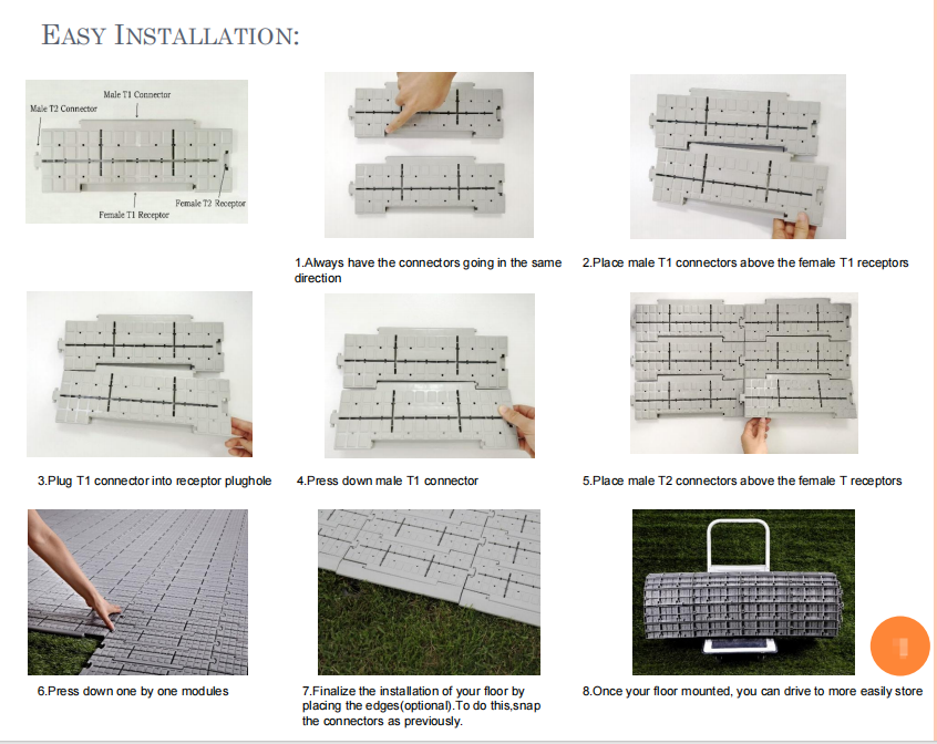 Hot Sale Adjustable Waterproof Plastic Floor for Outdoor Trade Show Party Event