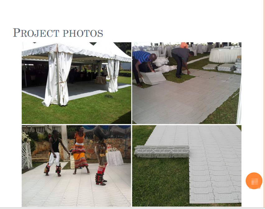 Hot Sale Adjustable Waterproof Plastic Floor for Outdoor Trade Show Party Event