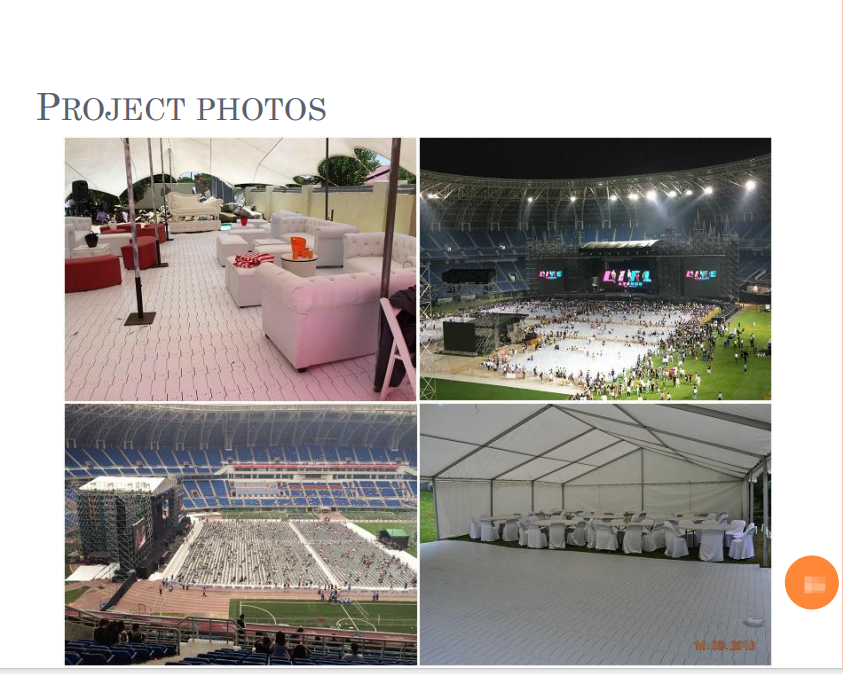 Hot Sale Adjustable Waterproof Plastic Floor for Outdoor Trade Show Party Event