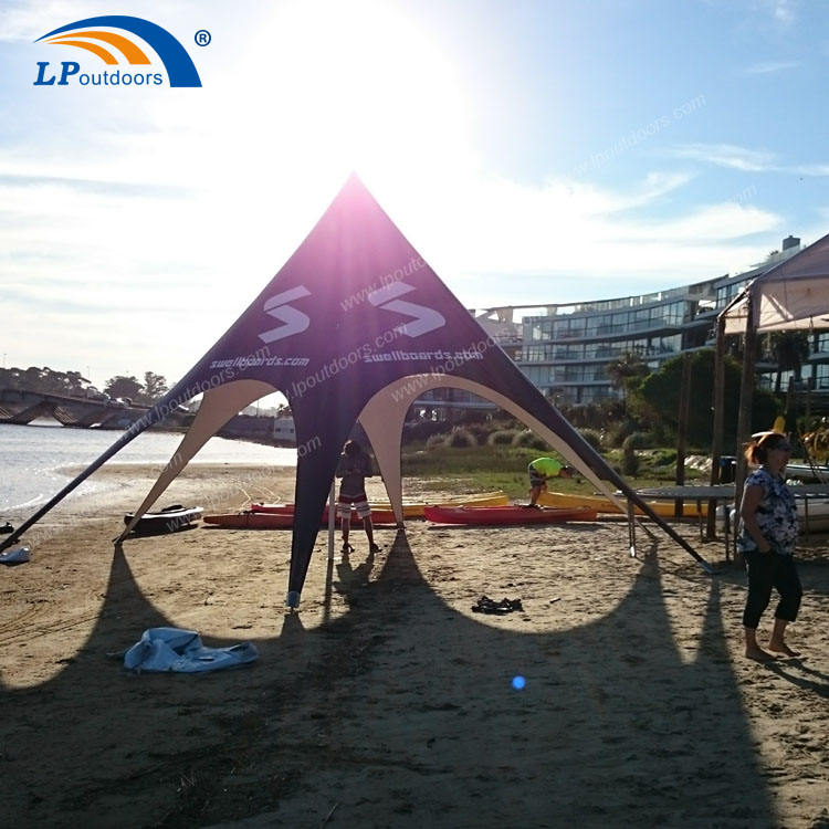Easy Set up Waterproof Exhibition Tents Spider Star Shape Canopy Tent With Logo for Camping Party Event Outdoor