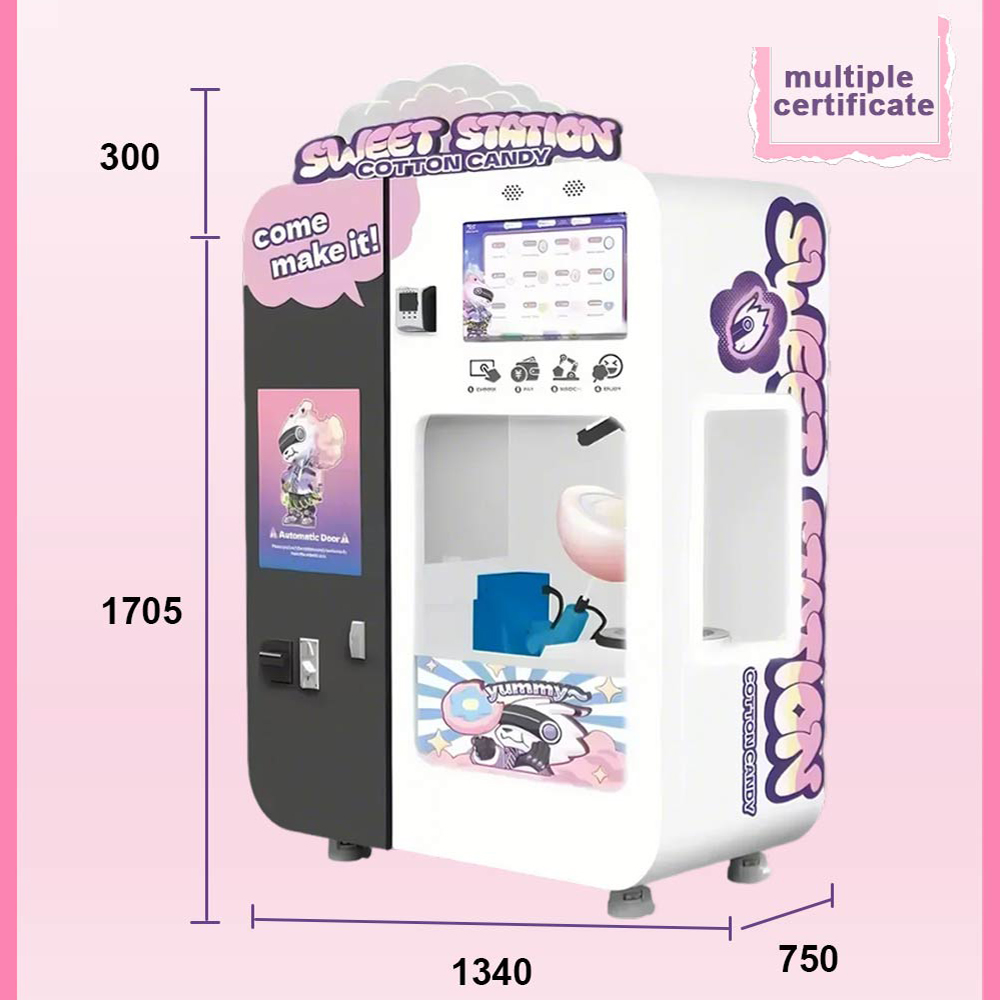 VART Professional Automatic Cotton Candy Floss Vending Machine