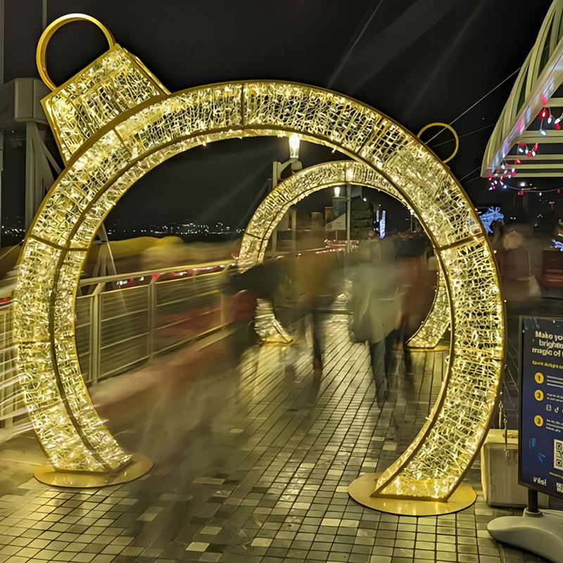 High Quality LED Light Tunnel Motif Arch for Holiday Wedding Decor IP65 Rated for Thanksgiving Christmas & Halloween Landscapes