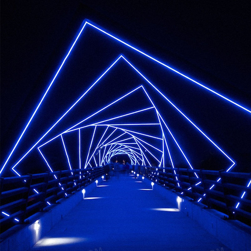 DMX 512 Controlled RGB Tunnel LED Light Interactive Motif Lights Featuring Stainless Steel Material