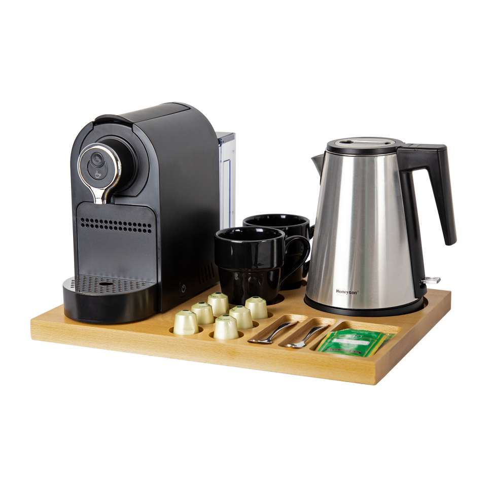 Honeyson Electric Kettle Tray Set Luxury Hotel Supplies for Household Use & Welcome Tray for Hotels