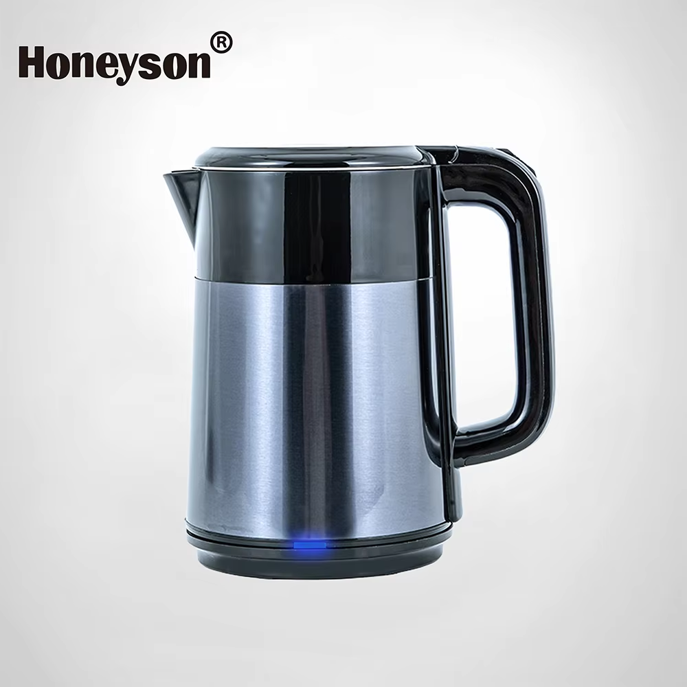 Dual Wall 304 Stainless Steel Cordless Electric Kettle 1.0L Automatic Shut-Off Boil-Dry Protection 360 Degree Household