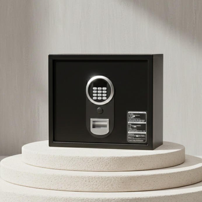 Premium Honeyson Hotel Electronic Safe Deposit Box Locker Metal Stainless Steel Construction 12-Inch Laptop Size for Hotel