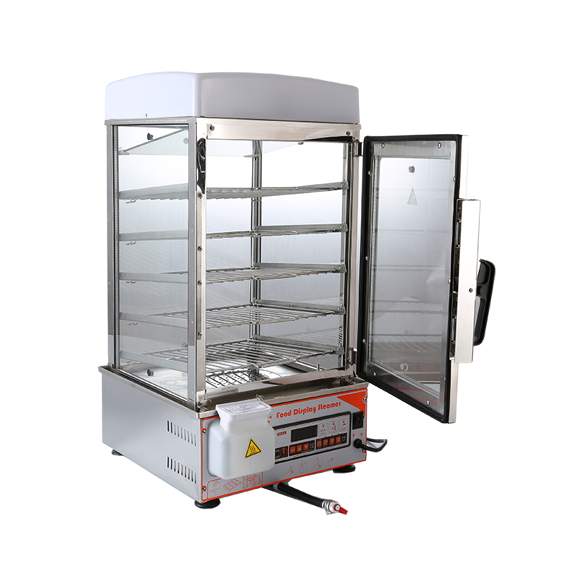 500S Automatic Energy-efficient 5 Layers Steamed Magic Bun Maker Glass Hot Food Display Warmers Cabinets Other Baking Equipment
