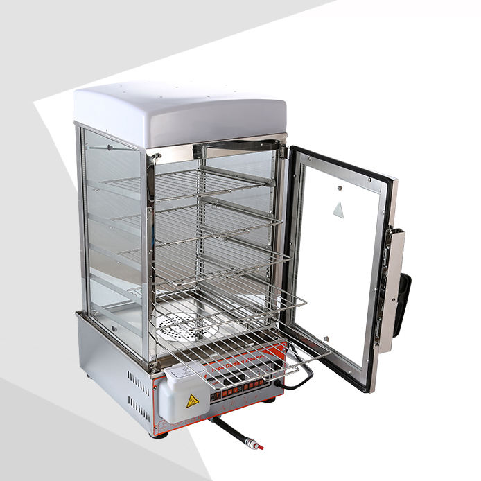 500S Automatic Energy-efficient 5 Layers Steamed Magic Bun Maker Glass Hot Food Display Warmers Cabinets Other Baking Equipment
