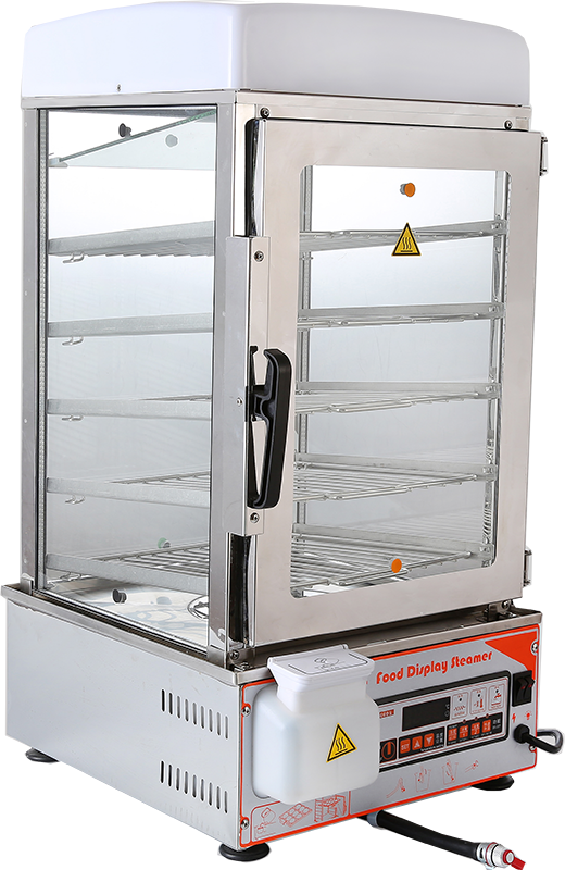 500S Automatic Energy-efficient 5 Layers Steamed Magic Bun Maker Glass Hot Food Display Warmers Cabinets Other Baking Equipment