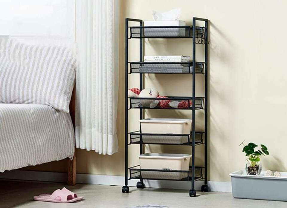 Kitchen Organizer Storage Shelf With Baskets Wholesale Metal Food Silver Storage Holders & Racks Store Display Stand Round