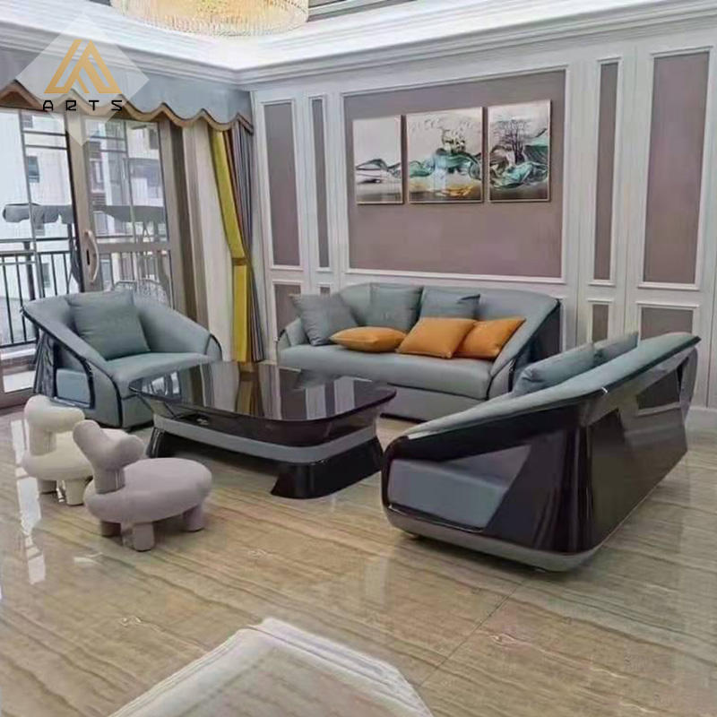 Sofa Manufacturer ,Modern Luxury 3-Seater Italian Leather Sofa Set for Living Room Furniture Sponge Contemporary Style Sofa