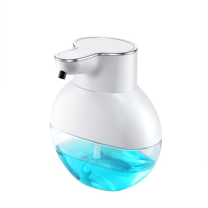 IPX 6 Wall Mounted Counter Top Round ABS Plastic Recharge Usb Foam Automatic Soap Dispenser for Home