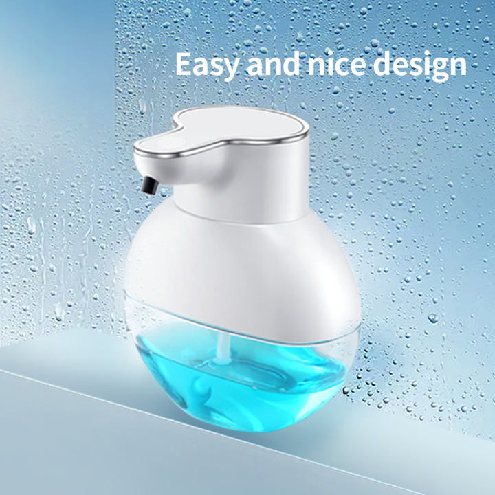 IPX 6 Wall Mounted Counter Top Round ABS Plastic Recharge Usb Foam Automatic Soap Dispenser for Home
