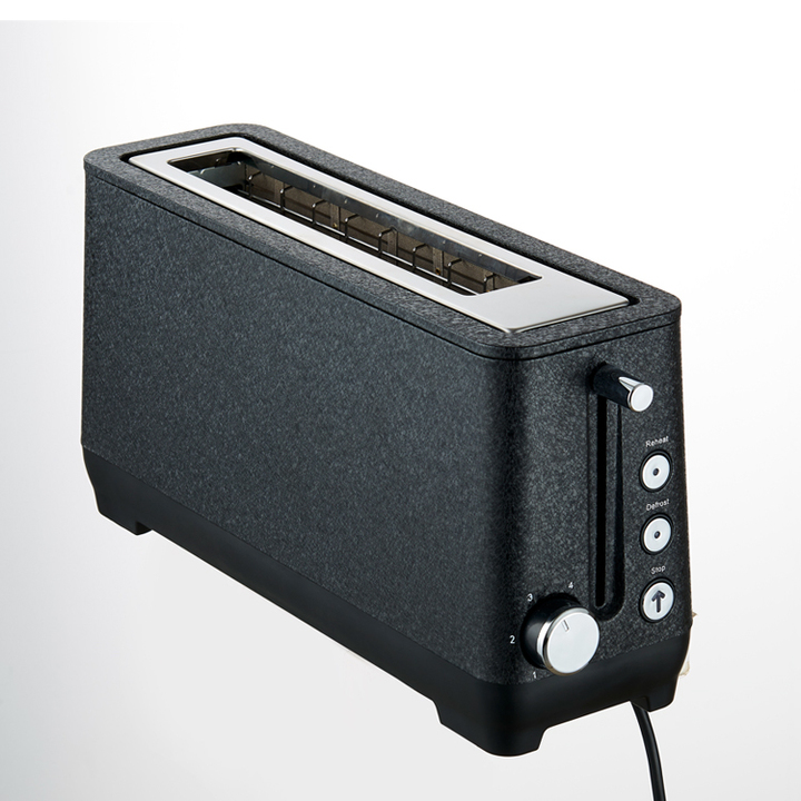 KRON Home Appliances 1 Long Slot Stainless Steel Slice Toaster Pop up Bun Toaster