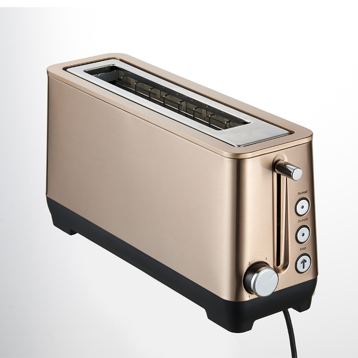 KRON Home Appliances 1 Long Slot Stainless Steel Slice Toaster Pop up Bun Toaster