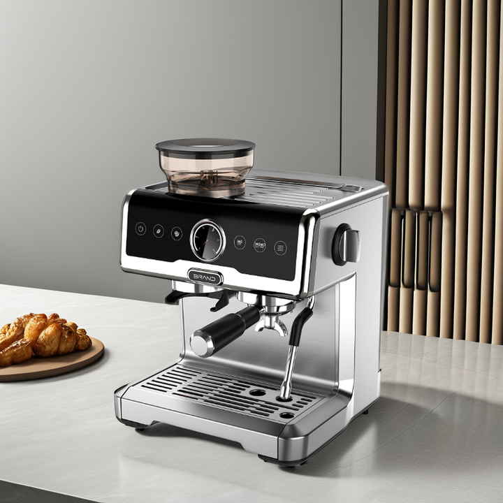 6-in-1 Espresso Coffee Machine Built-In Automatic Milk Frother, Espresso & Cappuccino & Latte Maker with Removable Water tank