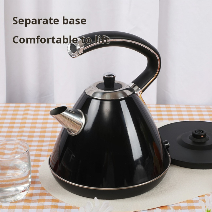 English Retro Style 1.8L Electric Kettle Large Household Capacity 304 Stainless Steel Open Kettle Kitchen Use Small Appliances