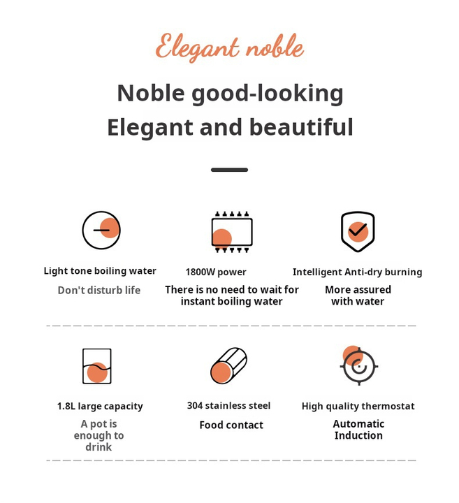 English Retro Style 1.8L Electric Kettle Large Household Capacity 304 Stainless Steel Open Kettle Kitchen Use Small Appliances