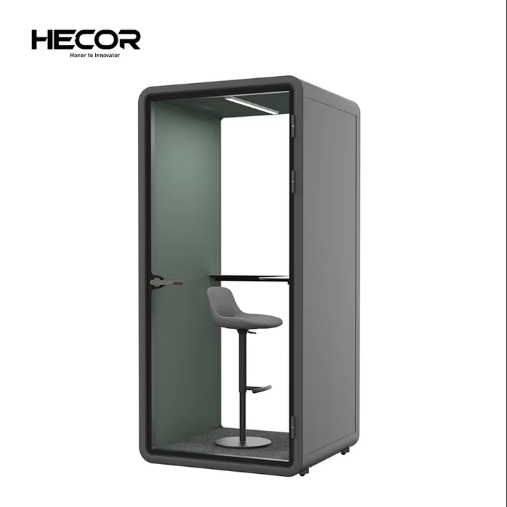 Easy Install Single Person Privacy Home Office Meeting Pod Low Noise Prefab Glass Office Room Pod