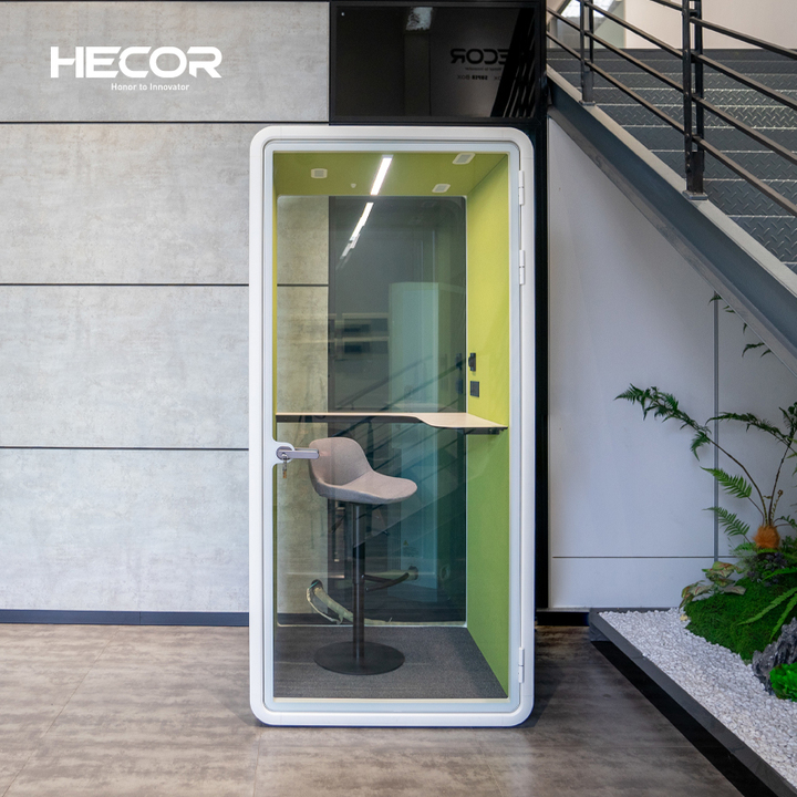 Easy Install Single Person Privacy Home Office Meeting Pod Low Noise Prefab Glass Office Room Pod