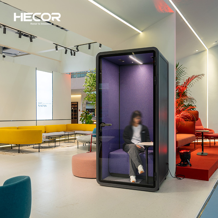 Easy Install Single Person Privacy Home Office Meeting Pod Low Noise Prefab Glass Office Room Pod