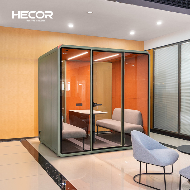 Fashion Indoor Noise Insulate Soundproof Office Meeting Booth Airport Lounge Working Pod With Air Conditioning