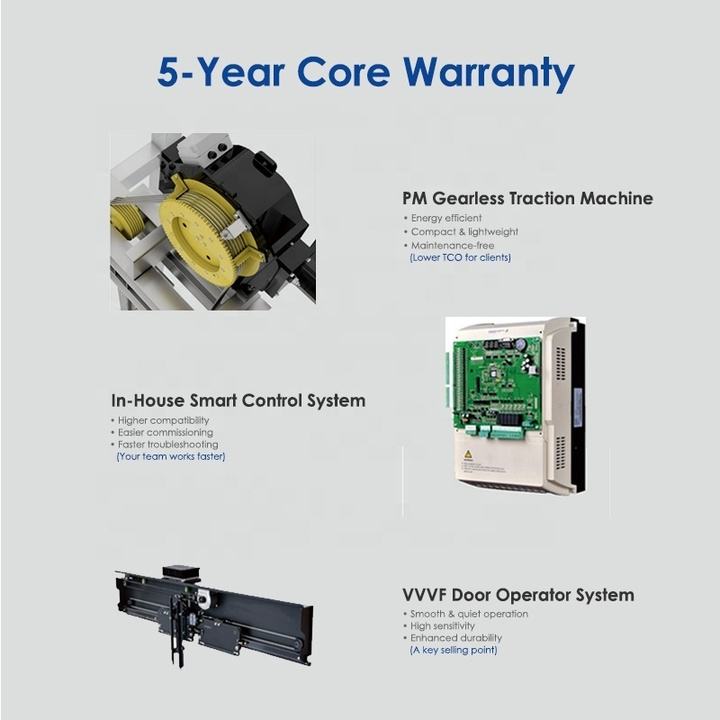 FUJICL Passenger Elevator Business Solution for Local Partner 800kg 10 Person Complete MR Lift Kit with Technical Training