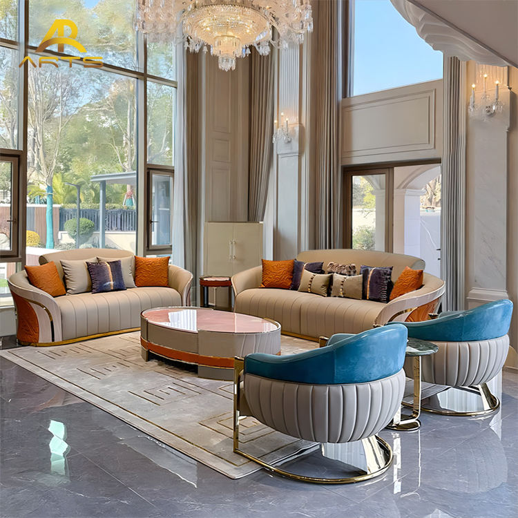 Factory Direct Modern Luxury Design Elegant Sofa Sets Upholstered Couches for Hotel Villa Apartment Living Room Sofa