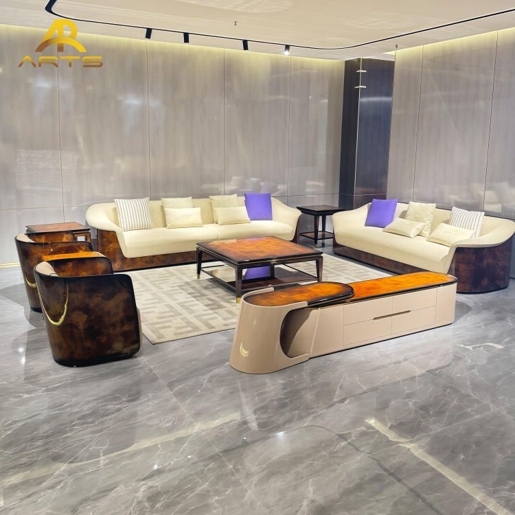 Factory Direct Wholesale Modern Luxury Design Sofa Sets Upholstered Couches for Hotel Villa Apartment Living Room Sofa