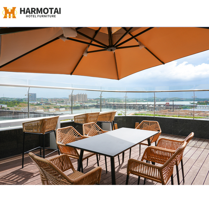 Rong He Tai Contemporary Commercial Dining Coffee Shop Booth Seating with Faux Marble Tabletop for Hotel and Restaurant