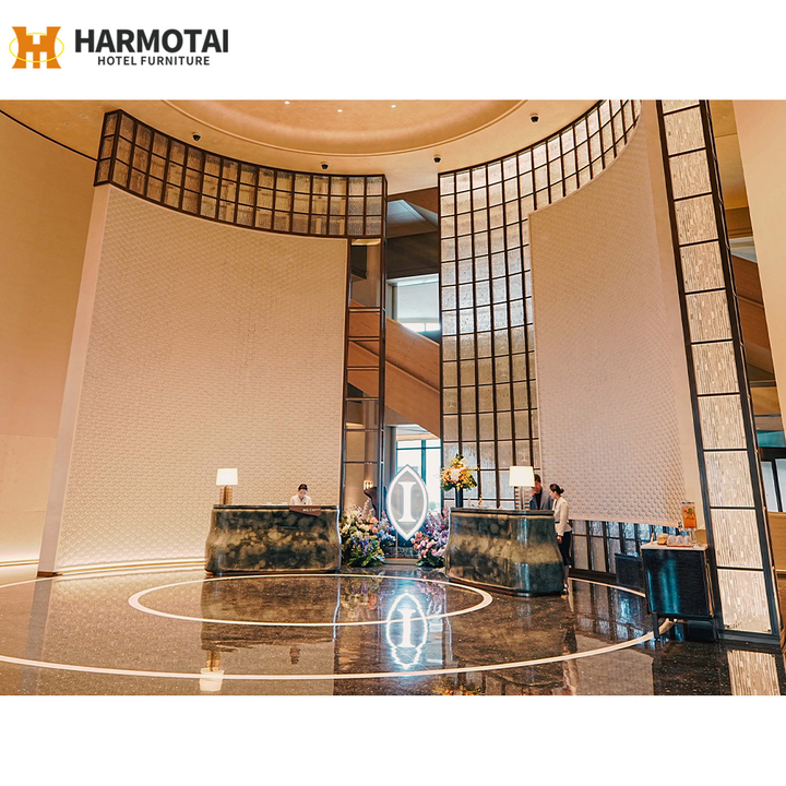 Modern Solid Wood Hotel Lobby & Bar Furniture Sets-Custom Made Reception Tables and Chairs with Durable Design