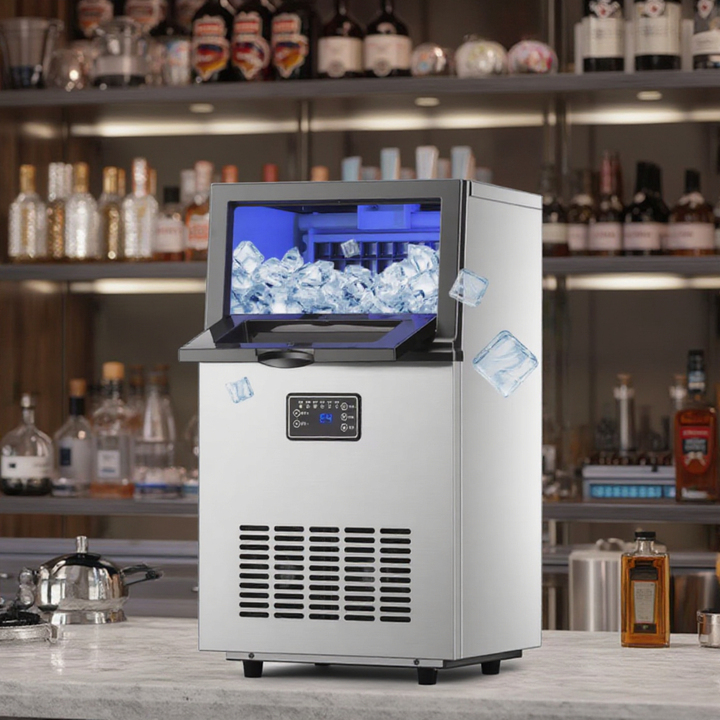 Ice Maker 60kg Automatic Home Commercial Small Ice Cube Block Making Machine Ice Maker Machine for Business Sale Food Beverage