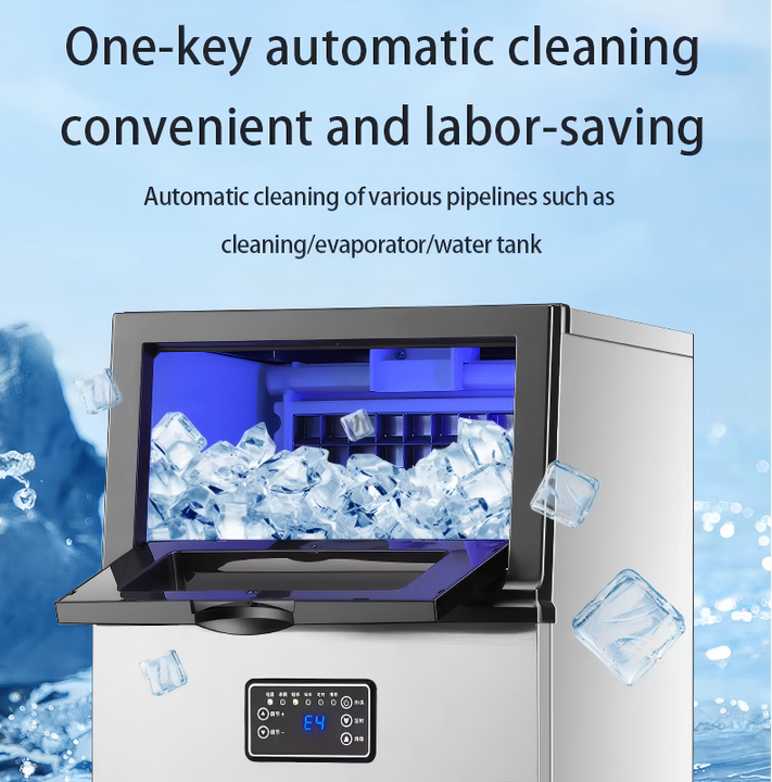 Ice Maker 60kg Automatic Home Commercial Small Ice Cube Block Making Machine Ice Maker Machine for Business Sale Food Beverage
