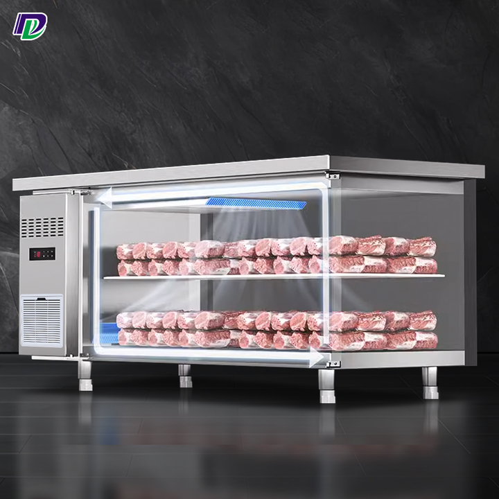 Air Cooling Commercial Restaurant Worktable Refrigerator / Workbench Refrigerator for Hotel School Factory Kitchen