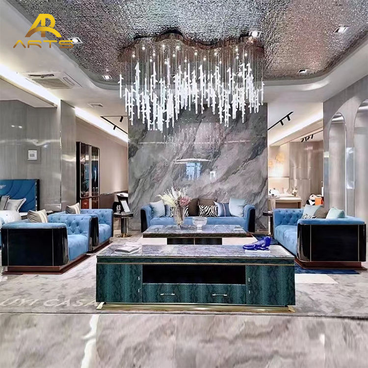 Factory Direct Modern Luxury Design Microfiber Leather Sofas Upholstered Couches for Hotel Villa Apartment Living Room Sofa