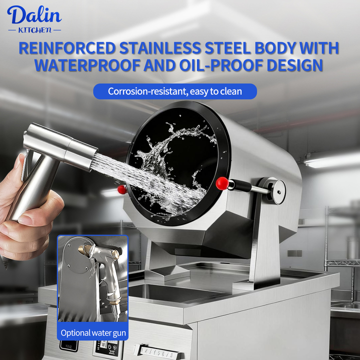 Factory Hot Selling High Quality Automatic Cooking Machine Robot Wok Stir Fry Commercial Kitchen Equipment 304 with Sink