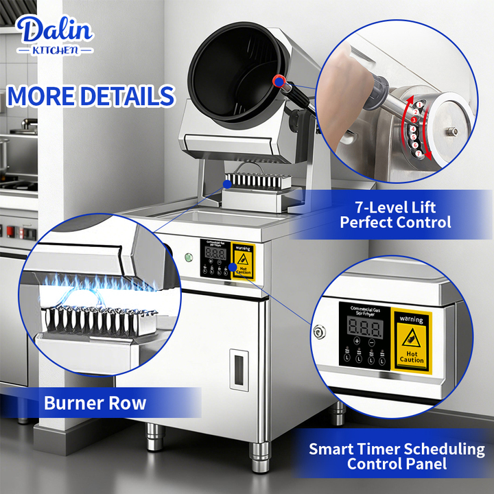 Factory Hot Selling High Quality Automatic Cooking Machine Robot Wok Stir Fry Commercial Kitchen Equipment 304 with Sink