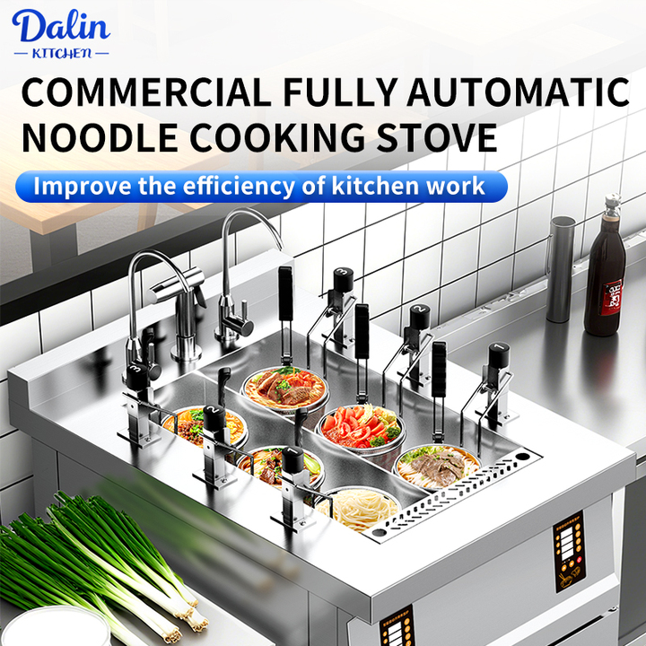 Factory Supply Stainless Steel Noodle Boiler Machine 3 Basket Electric Automatic Lifting Ramen Spaghetti Cooker