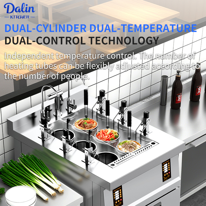 Factory Supply Stainless Steel Noodle Boiler Machine 3 Basket Electric Automatic Lifting Ramen Spaghetti Cooker