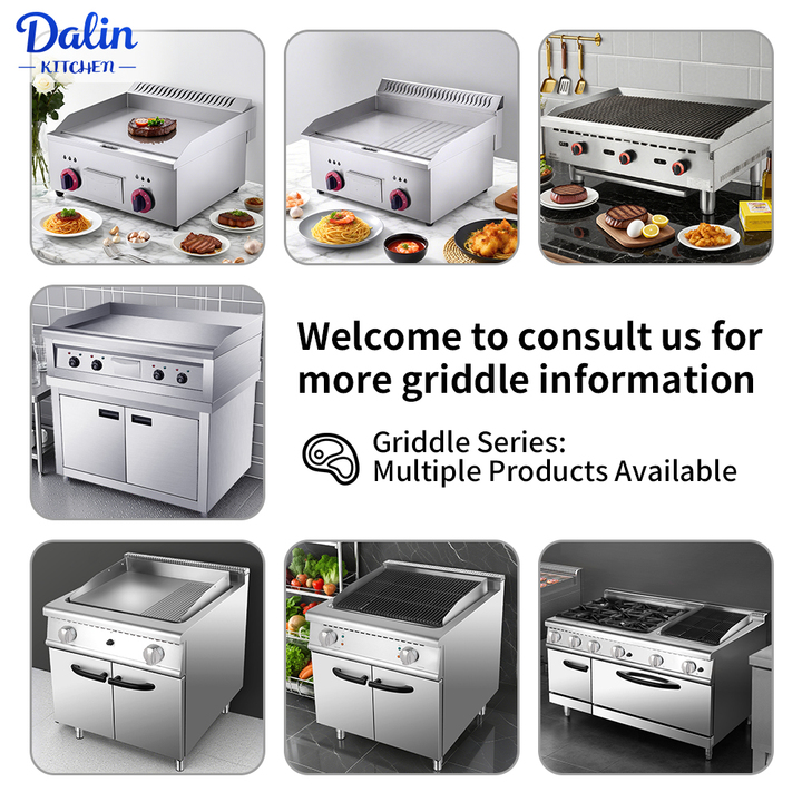 CE High Quality Luxury Furnace Counter Top Electric Griddle Flot Top Grill with Cabinet Hotel or Restaurant Kitchen Equipment