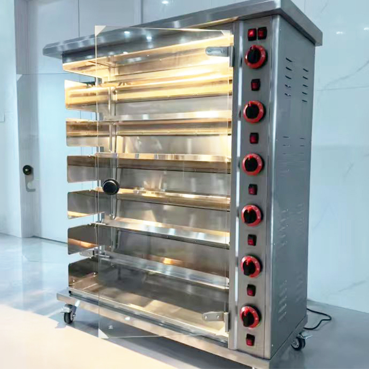 Commercial Restaurant 3 6 9 Grill Roasting Electric Gas Chicken Roaster Rotisseries Machine Oven
