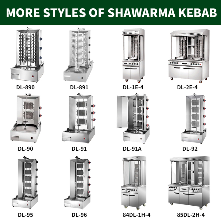 Hot Sale 4 burner Gas Kebab Machine Commercial Shawarma Machine Gas BBQ Grill