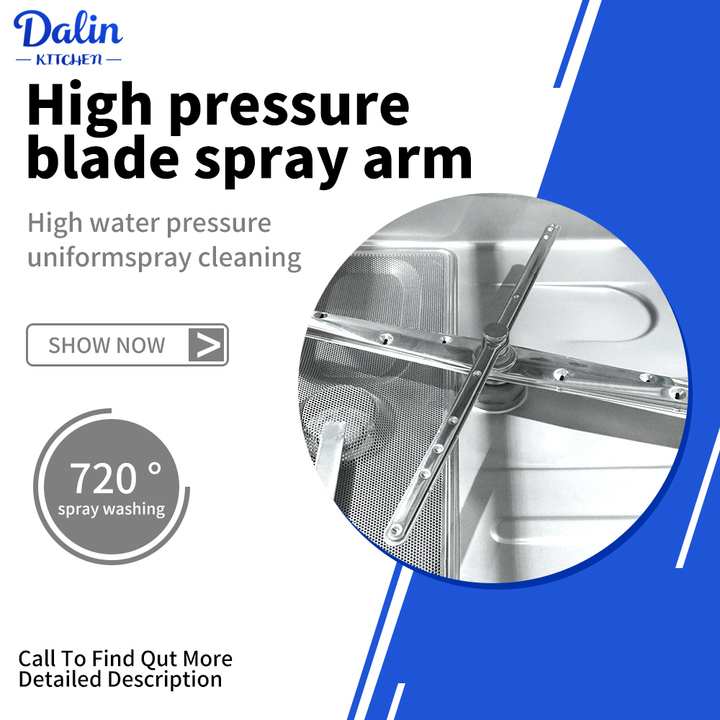 Digital Control Commercial Dishwasher Energy Efficient and Fully Automated Hood-Type Commercial Dishwasher for Restaurants