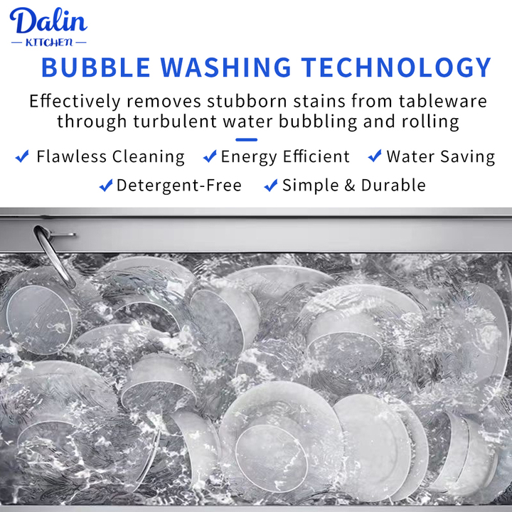 Stainless Steel Dishwasher Machine with Water Circulation Electric Commercial Industrial Bubble Pool Dishwasher for Kitchen Sink