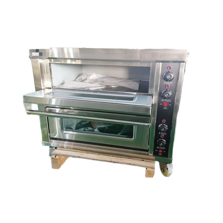 New Commercial Electric Bread Baking Oven with Temperature Control 2 Decks 4 Trays 8800W for Bakery Use