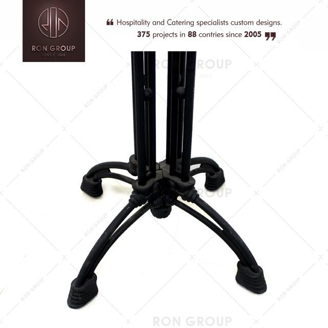 New Design Portable Hotel Black Table Catering Leg Table Bracket Coffee Shop Cast Iron Cafe and Restaurant Table Base