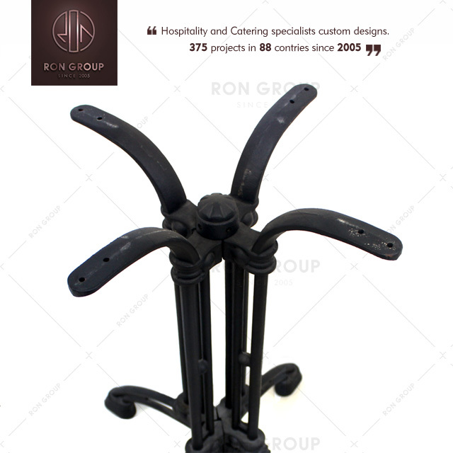 New Design Portable Hotel Black Table Catering Leg Table Bracket Coffee Shop Cast Iron Cafe and Restaurant Table Base